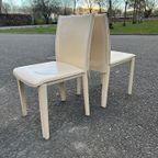 Set Van 4 Italiaanse Stoelen Arper Leder thumbnail 13