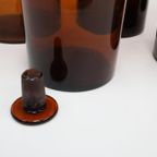Grote Bruine Apotheker Flessen Set Van 5 thumbnail 3