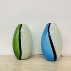 Set Of 2 Eglo Glass Table Lamps , 1990S thumbnail 2