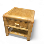 2 X Bamboo Night Stands / Side Tables / 1980s thumbnail 11