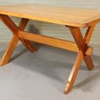 Vintage Scandinavisch Design Grenen Eettafel / Tafel thumbnail 4
