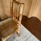 Vintage Boho Bamboe Eetkamerset - Eettafel Met Stoelen thumbnail 9