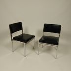 2 X Vintage Zwarte Stoelen, Jaren 60 thumbnail 4