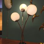 Vintage Bollenlamp Tafellamp Bureaulamp Lamp Bollen Chrome Glas thumbnail 6