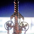 Large Antique Metal Chandelier thumbnail 8