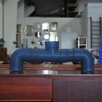 Grote Blauwe Keramieken Vaas Pvc DOK thumbnail 5