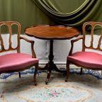 Paar Louis Xv Fauteuils. Notenhout. thumbnail 4