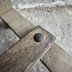 2 Industriële Houten Schragen Uit Jaren 40 thumbnail 5