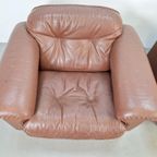 Vintage Set Of 2 De Sede Ds 101 Fauteuil Dik Bruin Leer ’70 thumbnail 19