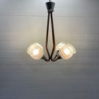 Vintage Spoetnik Lamp, Hout En Glas. Door Drevo Humpolec - M0470 thumbnail 2