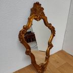 Vintage Hollywood Regency Goudkleurige Barok Rococo Spiegel Kuifspiegel 6 thumbnail 18