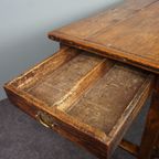 Prachtig Antieke 18E Eeuwse Engelse Eikenhouten Side Table, Drop Leaf Table thumbnail 20