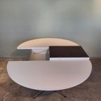 Vintage Eettafel Pastoe Witte Uitschuifbare Tafel Ovaal thumbnail 17