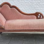 Antiek Mahonie Biedermeier Chaise Longue, 180 Cm Lang, Reliving thumbnail 2