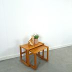 Teak Vintage Bijzettafel Set thumbnail 8