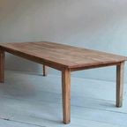 Grote Massief Houten Tafel 265 X 120, Grote Robuuste Tafel thumbnail 4