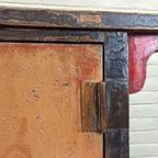 Vintage Antieke Oosters Aziatisch Kastje Wandmeuble thumbnail 13