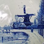 Antieke Wit Blauw Delftsblauwe Borden 40Cm, Wanddecoratie thumbnail 9