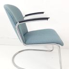 Gispen Fauteuil Model 413 Nieuw Gestoffeerd Grape Blauw thumbnail 5