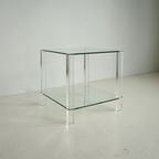 Vintage Hollywood Regency Style Salontafel Bijzettafel Glas thumbnail 5