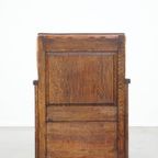 Unieke Antieke Opnieuw Beklede Schapenleren Fauteuil Met Mooi Houtsnijwerk thumbnail 5