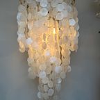 Xl Vintage Capiz Schelpen Lamp Hanglamp Opaline Schelp Vide Lamp thumbnail 3