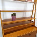 Teak Fineer Kast Uit Zweden Met Lades, Legplank En Uitschuifbare Plank thumbnail 14