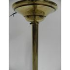 Art Deco Hanglamp Met Glazen Bol En Messing Armatuur thumbnail 8