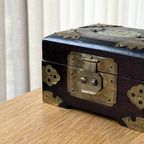 Vintage Chinese Wooden Jewelry Box thumbnail 6