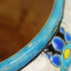 Polychrome Bloempot Vaas Catteau Boch Keramis Art Deco Ca. 1922 thumbnail 15