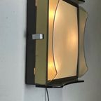 Vintage Italiaans Gerookt Glas Plafondlamp / Wandlamp thumbnail 3
