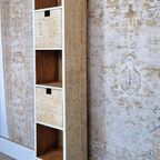 Boho Stijl Kast In Hout Met Witte Patronen/ Moder Look Kastje thumbnail 7