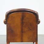 Stoere, Mooie En Comfortabele Rundleren Fauteuil/Armchair Met Diepe Warme Kleuren Een Prachtig Pa thumbnail 5