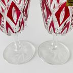 Set Vintage Vmc France Reims Champagne Glazen Harlequin 1960’s Nieuw thumbnail 6