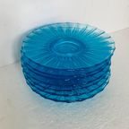 Gebaksbordjes Met Serveerschaal Van Ijs-Blauw Glas thumbnail 9