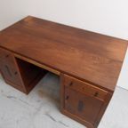 Vintage Eiken Bureau Amsterdamse School thumbnail 3