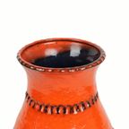 Vintage Oranje Vaas Jasba West Germany Aardewerk Retro 322 11-28 thumbnail 5