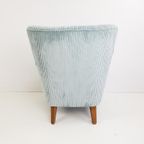 Vintage Artifort Fauteuil Licht Blauwe Ribstof Theo Ruth thumbnail 2