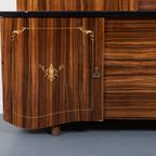1960’s Spectacular Ebony Macassar Vitrine Cabinet / Buffetkast / Servieskast, Italy thumbnail 7