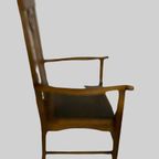 Eiken Armfauteuil Uit Arts And Crafts Periode thumbnail 8