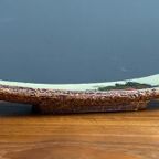 Ceramic Tray With Leaf Decor By Jan Van Erp 1960S thumbnail 5