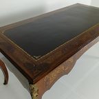 Louis Xv Dubbelzijdig Mahonie En Palissander Plat Bureau thumbnail 16