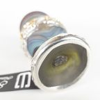 Sherman Art Works - 925 Sterling Zilver - Glas - Gesigneerd - Kiddush Cup - Israel thumbnail 5