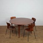 Round Teak Dining Table By Arne Vodder For Sibast thumbnail 4