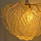 Novaresi Milaan "Frozen Leaves" Murano Glas Vintage Hanglamp thumbnail 4