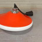 Vintage Space Age Ufo Pullout Hanglamp, Oranje En Wit thumbnail 5