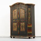 Antieke Beschilderde Bruidskast 1847 thumbnail 11