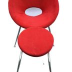 Red Designer Ufo Chair thumbnail 4