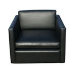 Black Leather Sofa And 4 X Cube Club Chairs Designed For Knoll. Charles Pfister Designed This Per thumbnail 6