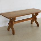 Vintage Eiken Salontafel | Tafel | Jaren 50 | Deens thumbnail 6